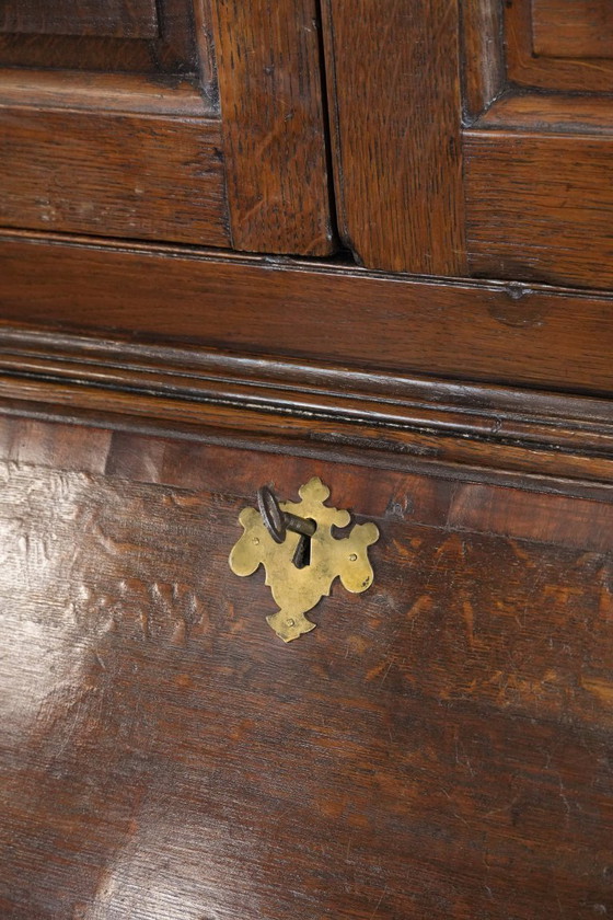 Image 1 of Antiek Engels 18e-eeuws bureau/secretaire met opstand/boekenkast