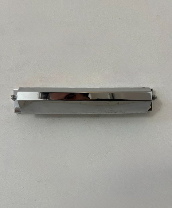 Image 1 of Applique vintage moderniste orientable, métal chromé, France, 1930