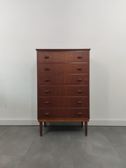 Vintage Danish Chest of Drawers By Poul Volther, Narrow!