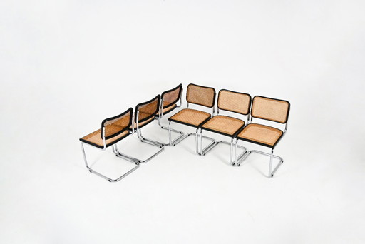 Chaises de salle à manger style B32 de Marcel Breuer, lot de 6