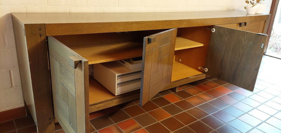 Image 1 of Complete Dining Room Set with Buffet Cabinet, Bar Cabinet, Extendable Table, and Set of Chairs Casala Cantilever