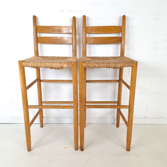 Image 1 of 2x Vintage bar stool mid-century modern 70s