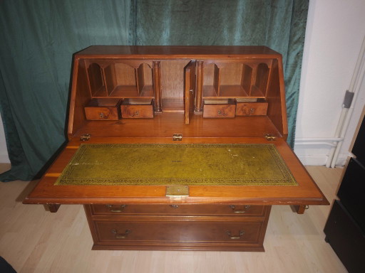 Secrétaire Reprodux – bureau, Leather, Wood