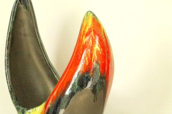 French Design Ceramic Vase – Hand-Signed Monogram JAD (1960s) (photo 5 of 11)