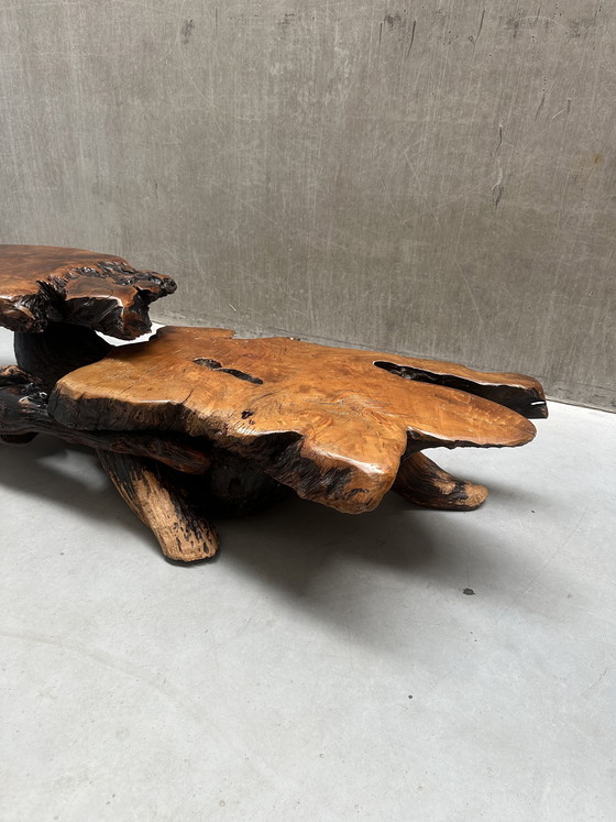 Image 1 of Vintage XL brutalist wabi-sabi coffee table