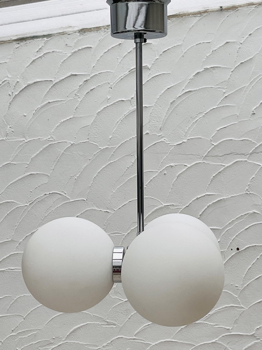 Lampadario cromato vintage