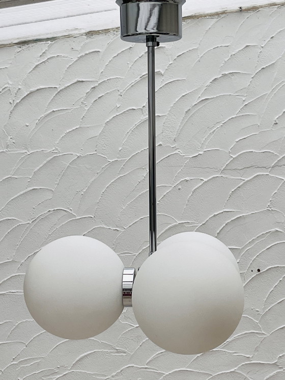 Image 1 of Vintage chrome chandelier