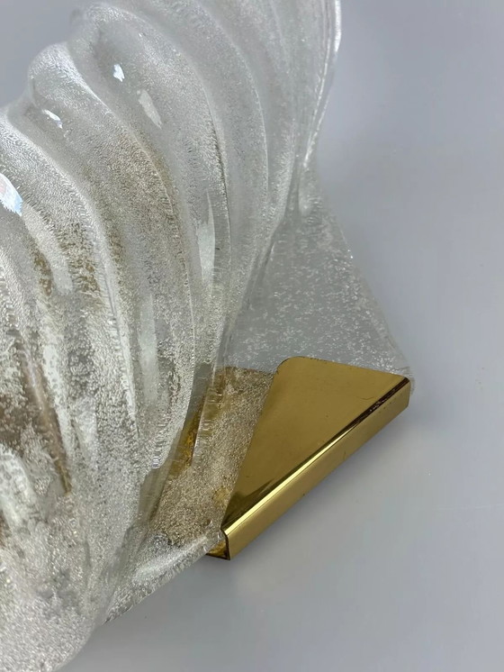 Image 1 of Lampada da parete XL anni '60 e '70 Applique da parete Kaiser Leuchten Ottone Vetro Space Age