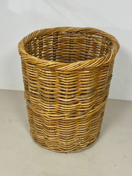 Cestino in rattan vintage extra large - Decorazione retrò
