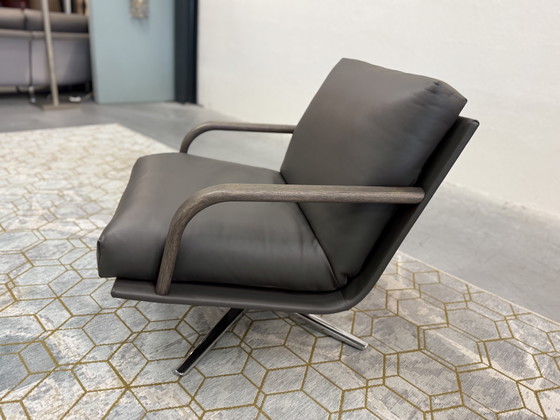 Image 1 of Leolux Kudo Drehstuhl ceras Flint Leder