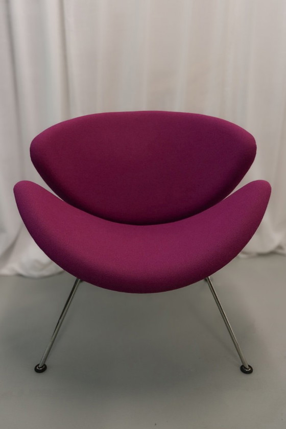 Orangenscheibe F473B Artifort Fuchsia – Sessel, Metal, Textile (photo 3 of 7)