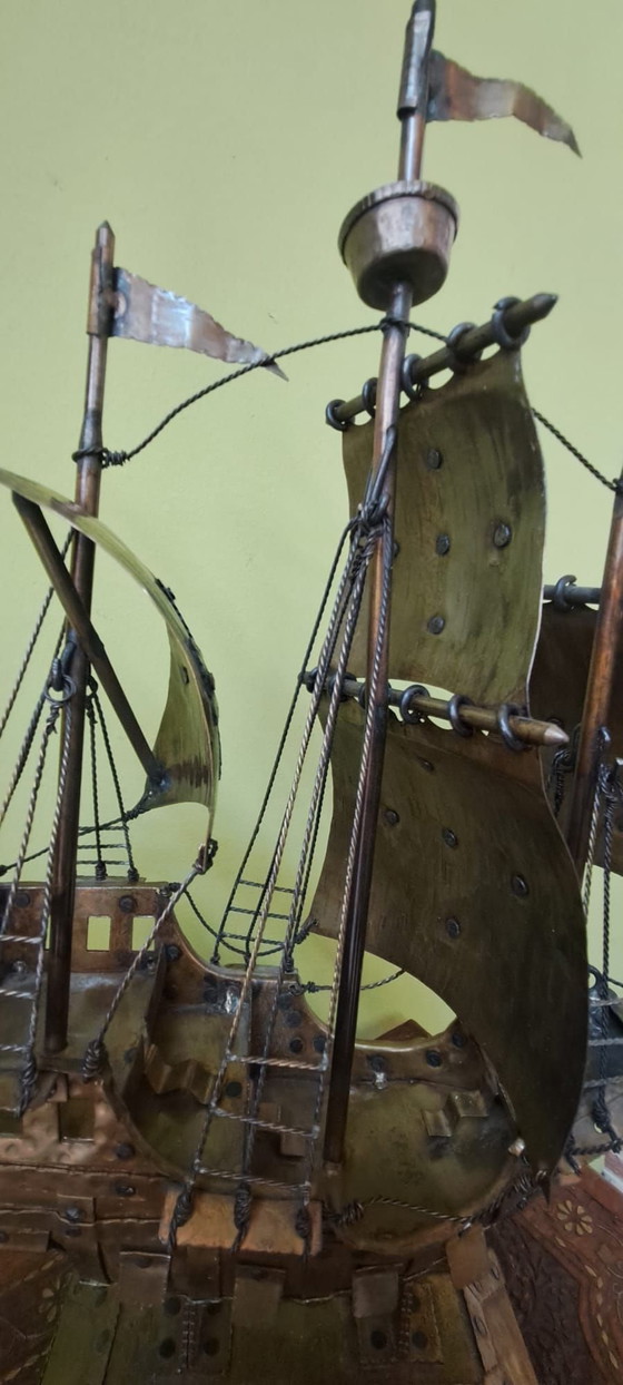 Bateau vintage, Objets déco, Métal, Laiton, Noir (photo 8 sur 9)