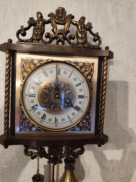 Horloge murale Zaanse vintage – Pendules, Verre, Bois (photo 9 of 12)
