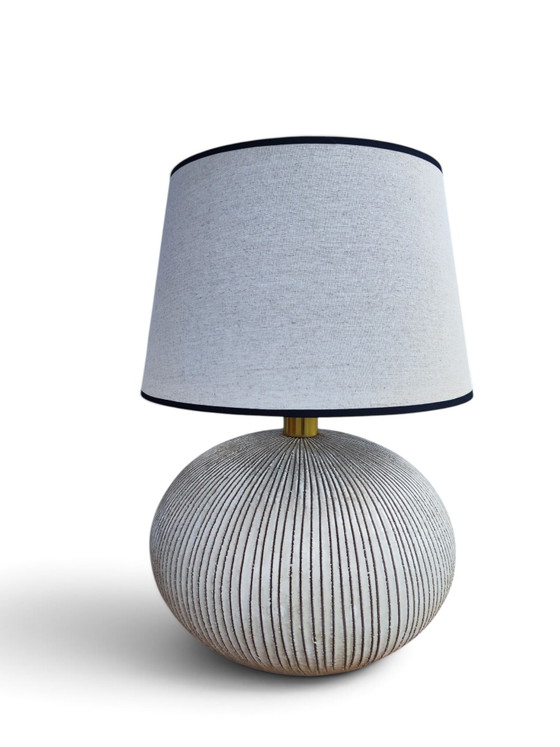 Grote Italiaanse keramische lamp uit de jaren 60 – Tafellampen, Ceramic, Textile (photo 9 of 9)