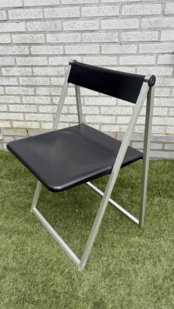 Image 1 of Set van 6 Interlübke klapstoelen van Franz Hero & Karl Odermatt (Team Form AG), jaren 70.