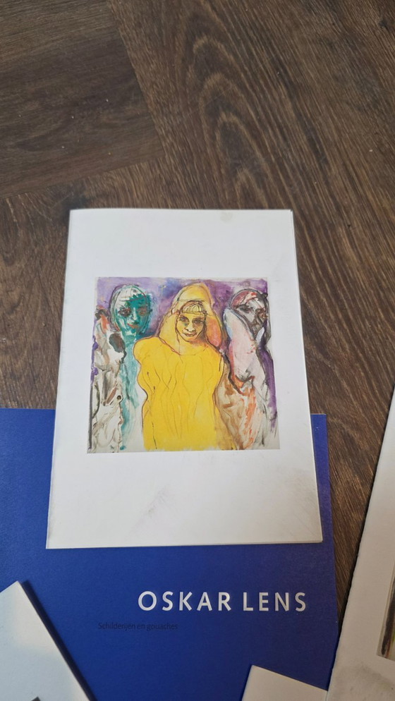 Image 1 of Oskar Lens "Lady Sappho" oil on canvas 2003 100x100cm