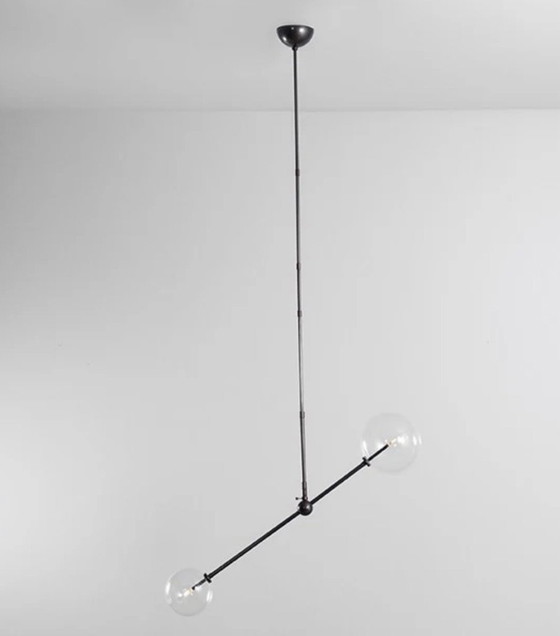 Schwung Balance Pendant Lamp 200 × 150 cm – Black Gunmetal – Brass (photo 8 of 9)