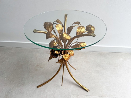 1x Tavolino vintage Hans Kögl Florentine Rose - Eclettico – Tavolini, Glass, Metal (photo 7 of 24)