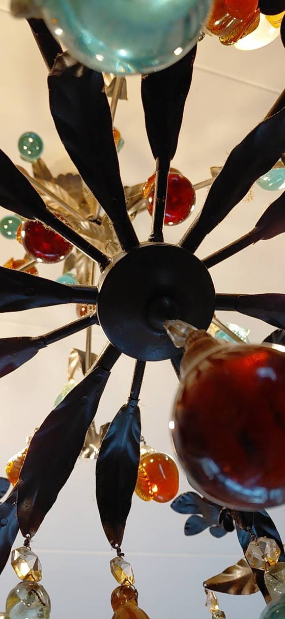 Image 1 of Vintage Frans/Italiaans handgemaakte kroonluchter echt glas