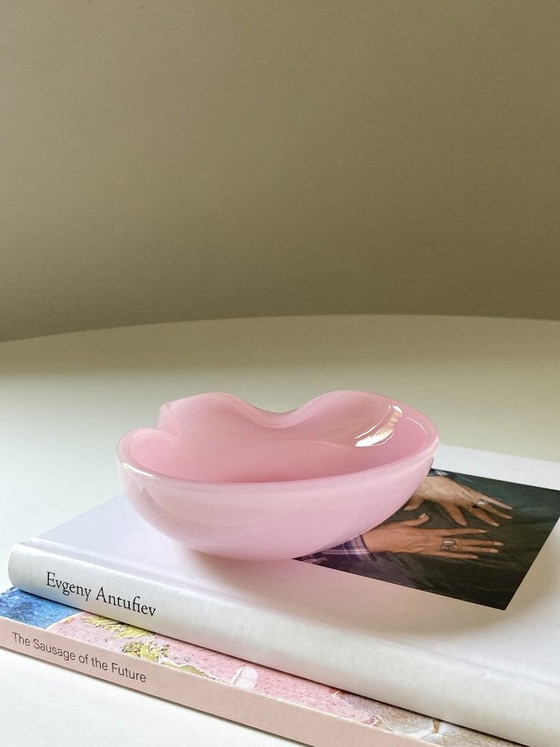 Image 1 of Posacenere vintage vetro Murano rosa opalino