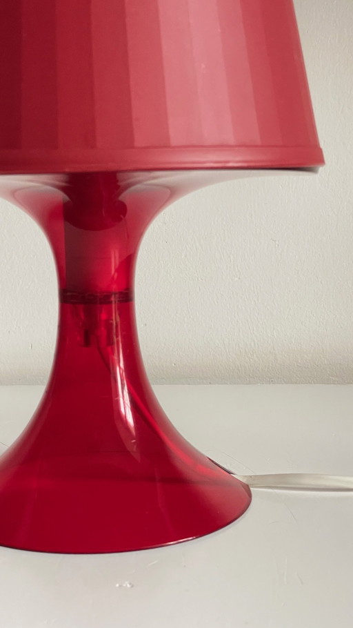  Red Plexiglas lamp Ikea