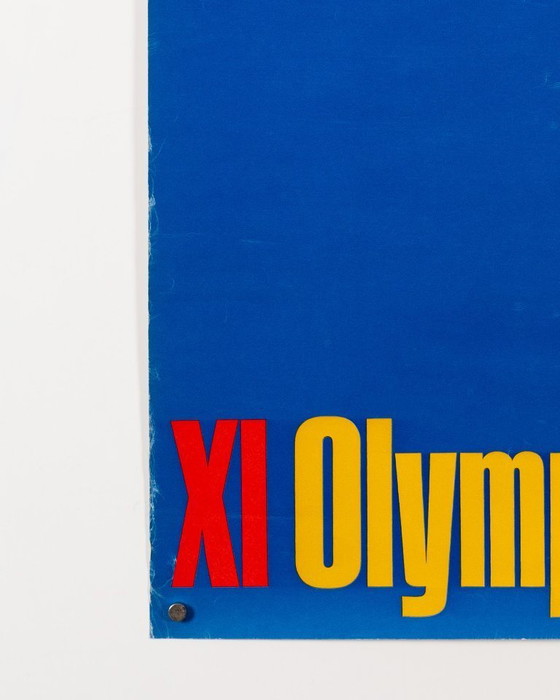 Image 1 of Sapporo 1972 XI Olympic Winter Games – 1972 – Original Vintage Olympic Poster by Gan Hosoya – Mid-Century Modern – 104.0x72.5 cm