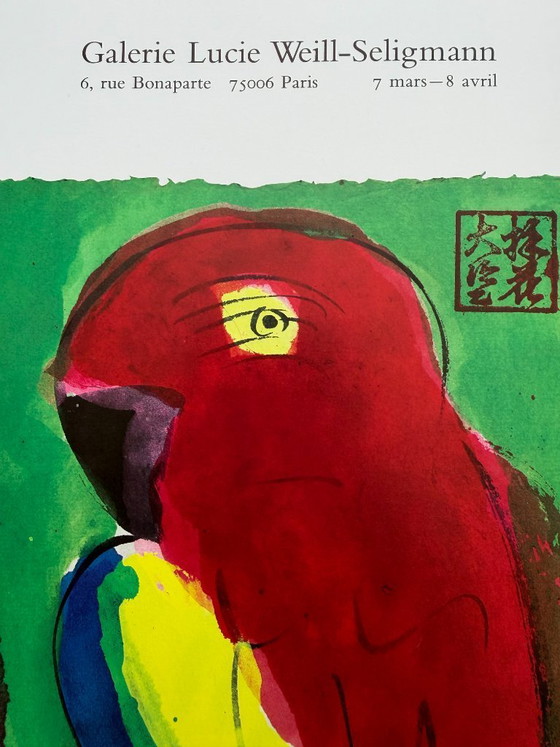 Image 1 of Walasse Ting (1929–2010), 3 Perroquets, Galerie Lucie Weill-Seligmann, copyright 1989, Yves Riviera editeur, Paris, Printed in S