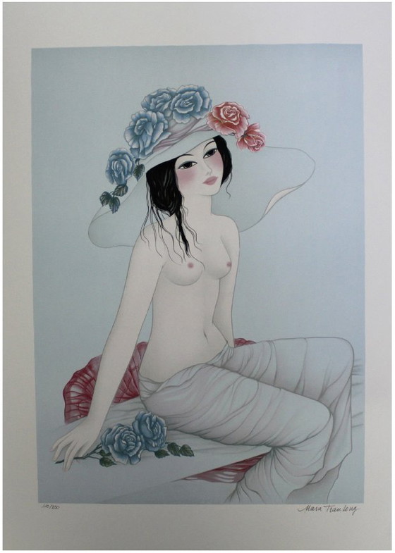 Image 1 of Mara Tran-Long - Nu Aux Roses Bleues 