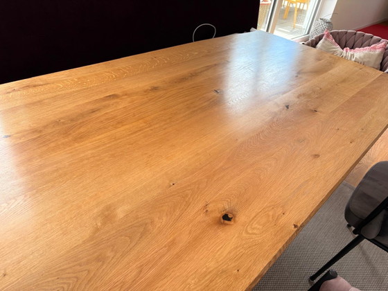 Esstisch Wildeiche massiv – 220 × 100 cm – neuwertig – Esstische, Holz (photo 4 of 5)