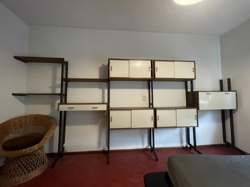 Vintage Simpla Lux wandmeubel 405x180x30,5 cm
