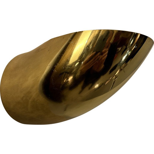 Vintage golden brass wall lamp by Martinelli, 1970