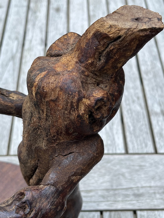 Image 1 of Sgabello brutalista francese a forma di carota d'uva, 1950 ca.