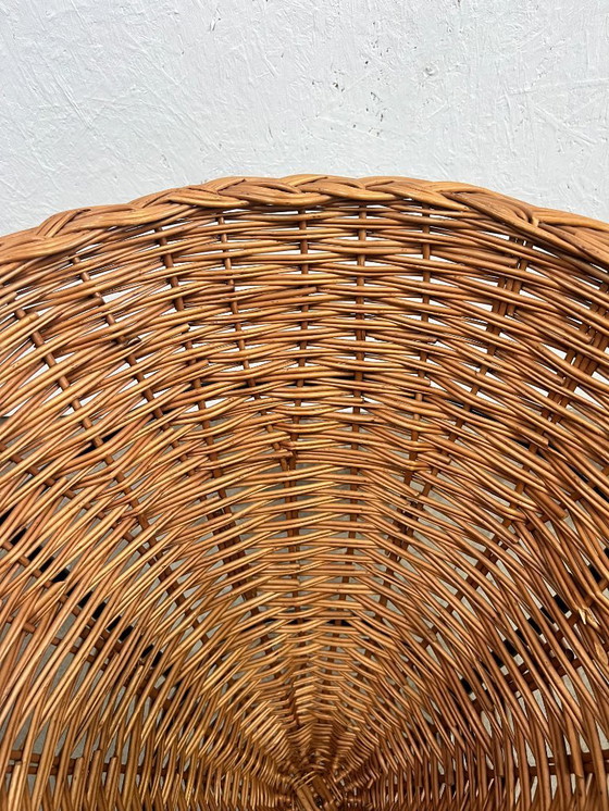 Image 1 of Vintage wicker pointed basket / plant furniture, Netherlands 1960s
