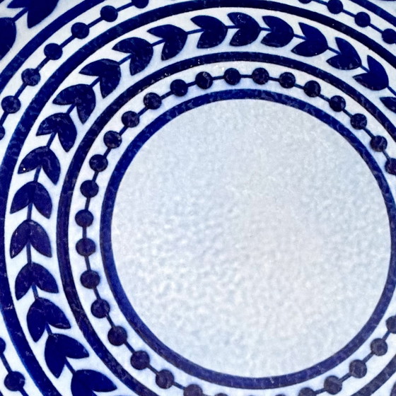 Image 1 of Antike Boch Frères La Louvière Platte – zeitloses blaues Dekor