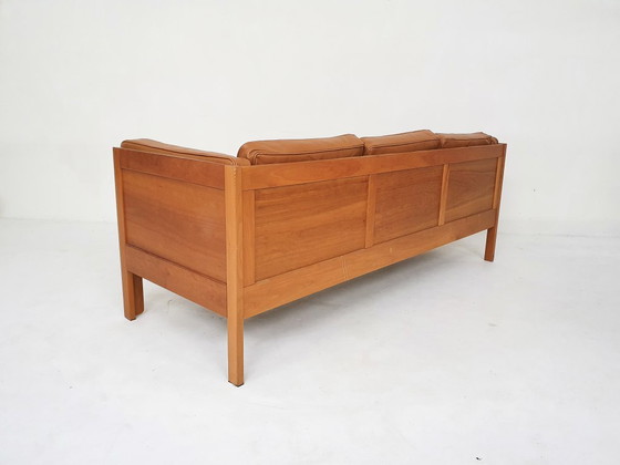 Image 1 of Borge Mogensen per il divano Fredericia "2343" in pelle cognac, Danimarca anni '60