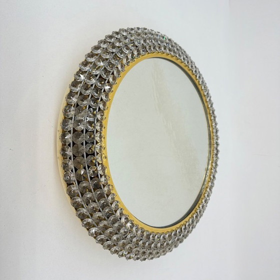 Image 1 of Specchio illuminato Palwa con ottone e cristallo , anni '70