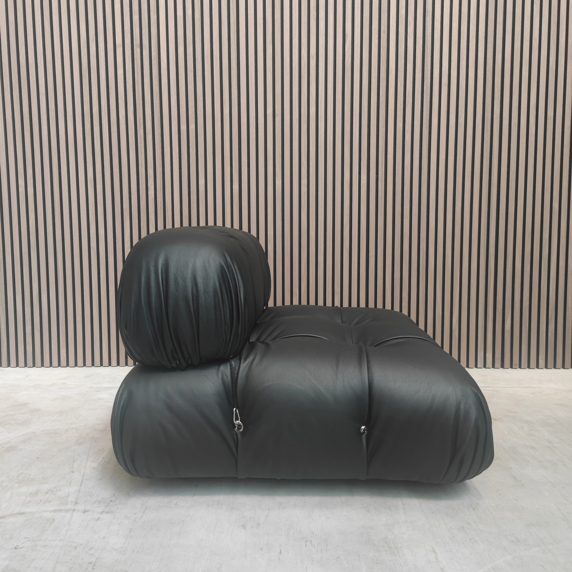 B&B Italia Camaleonda Module Met Armleuningen – Zwart Leder
