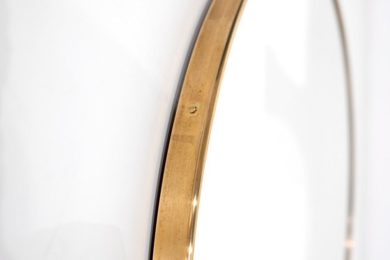 Image 1 of Vintage brass mirror, Italy, 1960s.