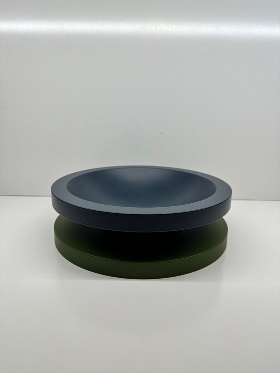 Image 1 of Basilico Cup Big Model 132 Ettore Sottsass for Marutomi Japan 1997 Blue Green Signed