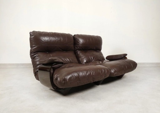 Ligne Roset Marsala 2 seat sofa - brown leather