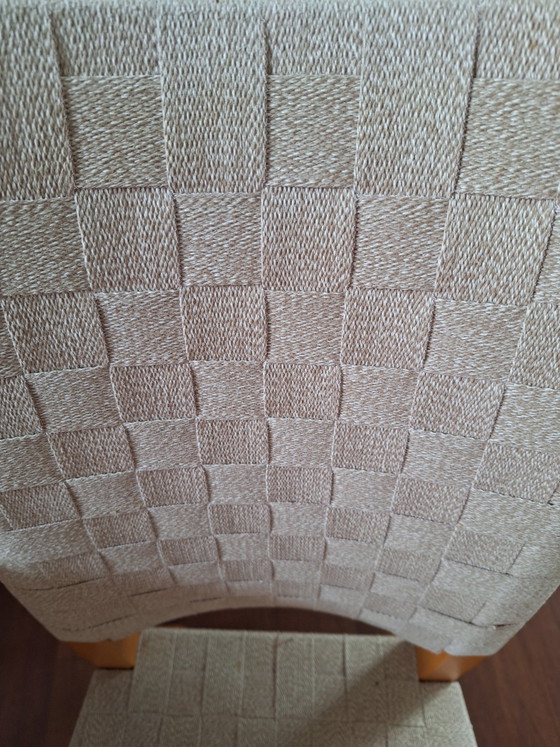 Image 1 of 3 woven IKEA dining chairs beige with wood