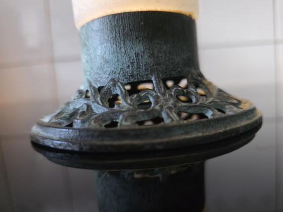 Art Deco vase glass and cast iron (photo 7 of 7)
