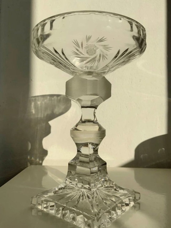 Image 1 of Rare Set of 3 Bohemian Crystal Objects – Historicism Period (ca. 1880-1890)