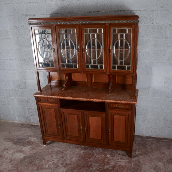 Vaisselier deux pièces avec plateau en marbre – Métal, Art Nouveau (photo 5 of 14)