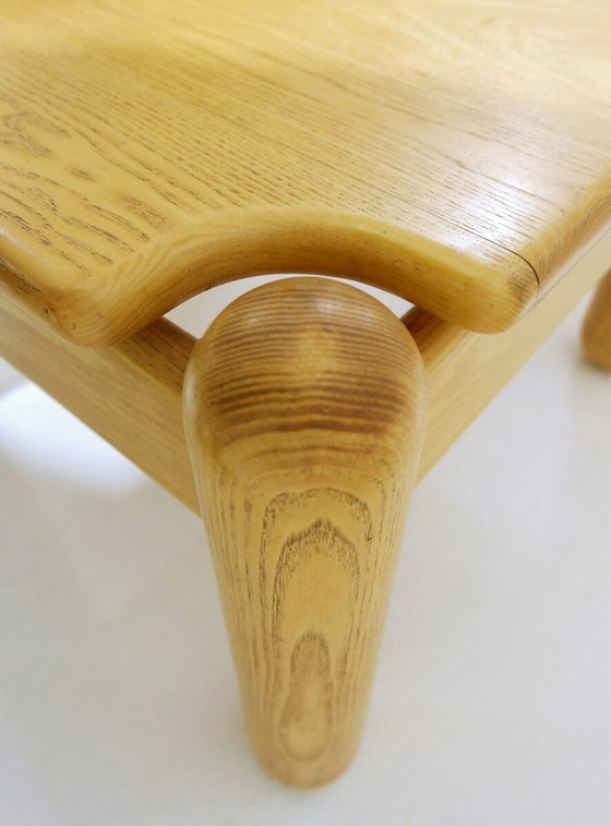 Image 1 of Paar quadratische Couchtische aus massivem Kiefernholz, Stil Ilmari Tapiovaara, 1950er Jahre