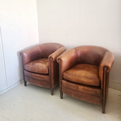 Schapenleren Fauteuils