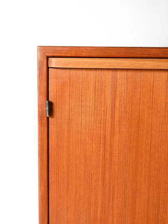 Image 1 of Scandinavian Teak Sideboard with Drawers and Hidden Desk