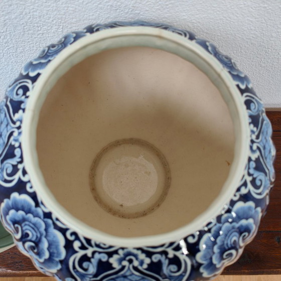 Image 1 of Antieke Vintage Vaas Dekselvaas Porselein Petrus Regout Maastricht Porselein  