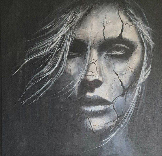 Cuando la piel se rompe - Pintura de técnica mixta – Pinturas y dibujos, Canvas (photo 3 of 12)
