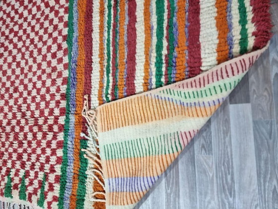 Image 1 of Mehrfarbige Berber-Tapis aus Leinen, 300 cm x 150 cm